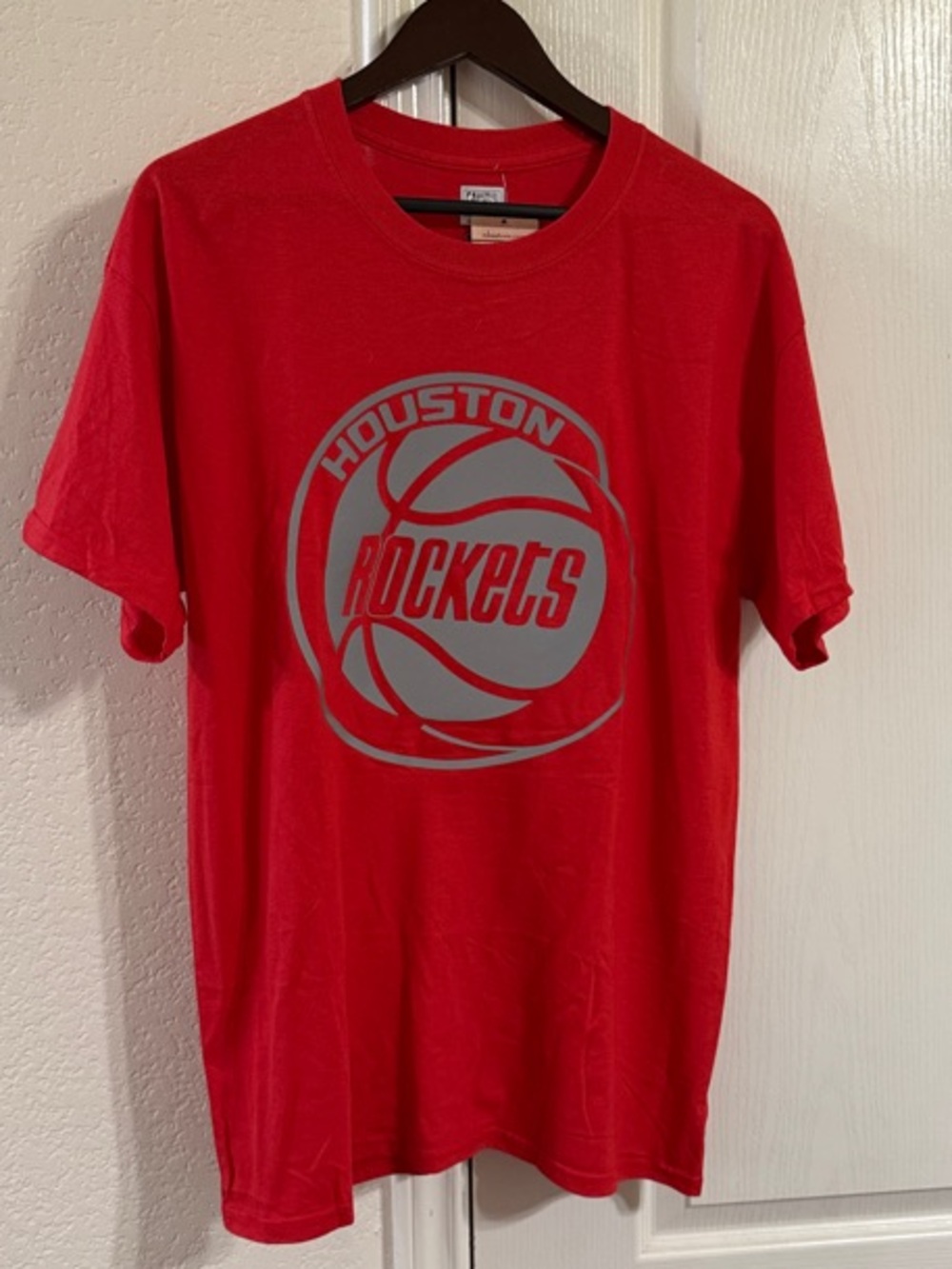 Majestic Hardwood Classics NBA Houston Rockets Red Short Sleeve Men’s Large